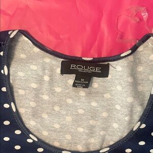Rouge Helium Navy Polka Dot Dress